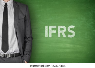 International Financial Reporting Standards On Green Blackboard