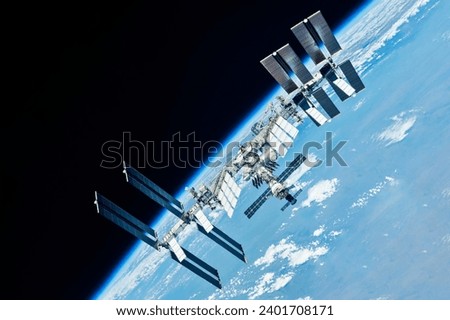 International Space Station. Elements of this image furnished by NASA. High quality photo