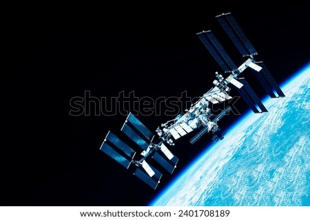 International Space Station. Elements of this image furnished by NASA. High quality photo
