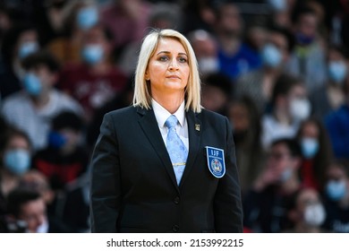 International Woman Referee (IJF) During The Paris Grand Slam 2022, IJF World Judo Tour On February 6, 2022 At Accor Arena In Paris, France.