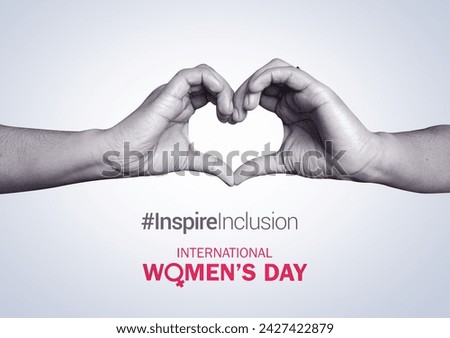 International women's day concept poster. Woman sign illustration background. campaign theme- #InspireInclusion