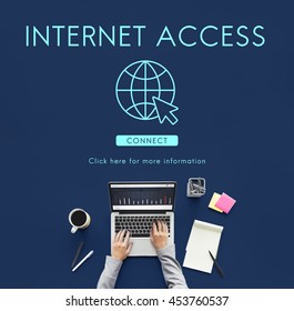 Internet Access URL Browsing Connection Concept