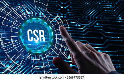 Internet, business, Technology and network concept.The concept of business, technology, the Internet and the network virtual screen of the future and sees the inscription: CSR - Shutterstock ID 1869775567