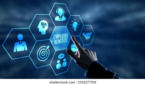 Internet, business, Technology and network concept. Shows the inscription: EMPLOYEE BENEFITS - Shutterstock ID 1910277703