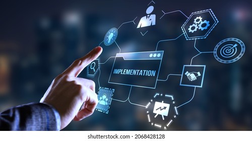 Internet, business, Technology and network concept. IMPLEMENTATION, web technology concept.   - Shutterstock ID 2068428128