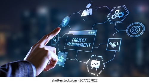 Internet, business, Technology and network concept. Project management concept.  - Shutterstock ID 2077237822