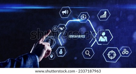 Internet, business, Technology and network concept. GOVERNANCE  successful business concept.