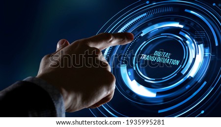 Internet, business, Technology and network concept.Concept of digitization of business processes and modern technology. Digital transformation