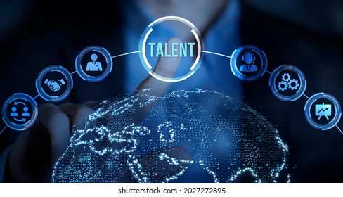 Internet, Business, Technology And Network Concept.Open Your Talent And Potential. Talented Human Resources - Company Success. 