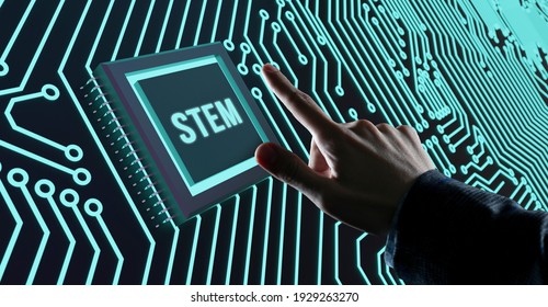 Internet, Business, Technology And Network Concept.Science, Technology, Engineering And Math. STEM Concept