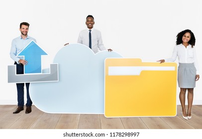 Internet and cloud technology concept shoot
