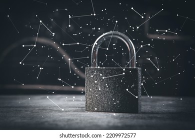 Internet and computer security concept.
