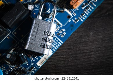 Internet and computer security concept.