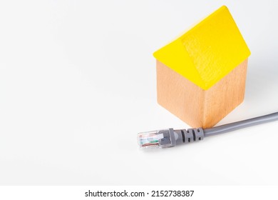 Internet Connection House Internet Cable Installation Stock Photo ...