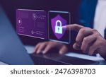 internet, Cyber, firewall security, Data protection, information safety and encryption, secured access to user personal data.