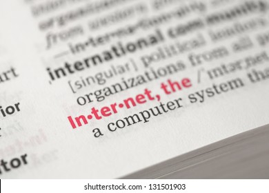 Internet definition in the dictionary