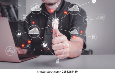 Internet digital security technology concept . internet of things. new technology bigdata and business process strategy, automate operation, customer service management, cloud computing, smart industr