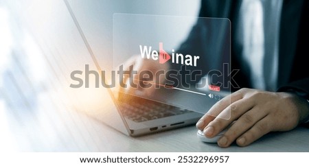  Internet e-learning webinar and online lesson. Webinar business live at home.Internet webinar learning and web conference.E-learning education and online webinar.