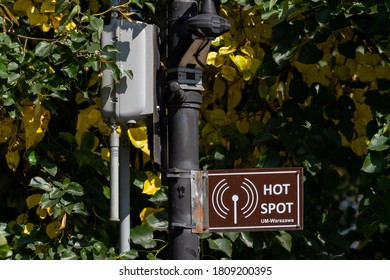 Internet Hot Spot Station In The Park