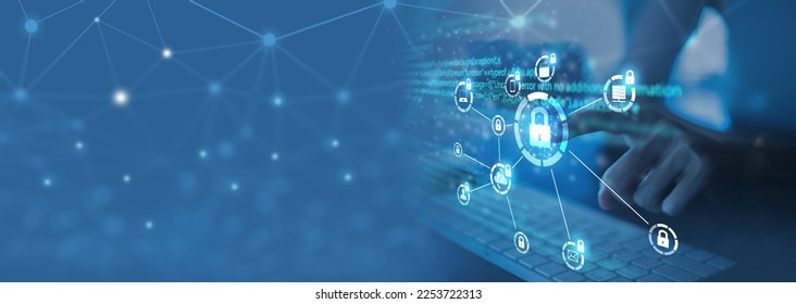 Internet network security concept, with empty space of the image