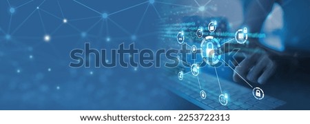 Internet network security concept, with empty space of the image