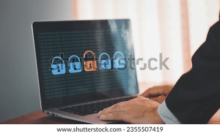 Internet network security, user privacy security and encryption, secure internet access Future technology and cybernetics, Cyber Security Data Protection, Business Technology Privacy concept.
