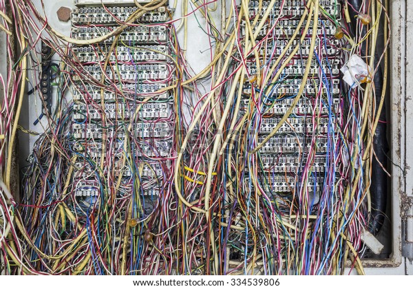 Internet Problemcausing By Disorder Wiring Stock Photo (Edit Now) 334539806