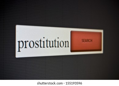 Internet Search Bar With Phrase Prostitution