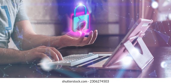 Internet security concept. Personal data and information