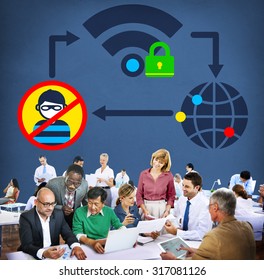 Internet Security Data Protection Networking Firewall Concept