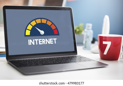 Internet Speed Test Software Concept