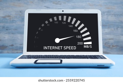 Internet speedometer. Speed. Technology. Network