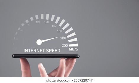 Internet speedometer. Speed. Technology. Network