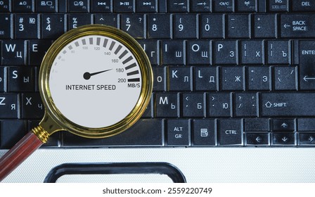 Internet speedometer. Speed. Technology. Network