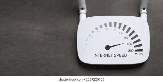Internet speedometer. Speed. Technology. Network