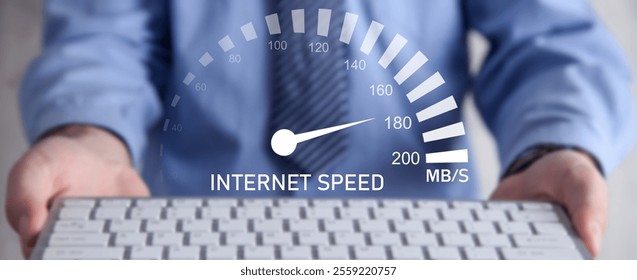 Internet speedometer. Speed. Technology. Network