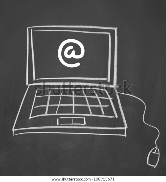 internet symbol and Portable
computer