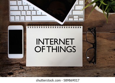 INTERNET OF THINGS sketch on notebook