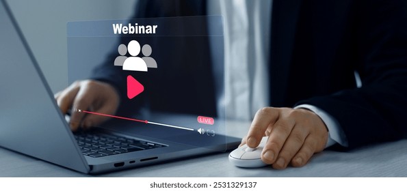 Internet webinar learning and web conference.E-learning education and online webinar. Internet e-learning webinar and online lesson. Webinar business live at home.