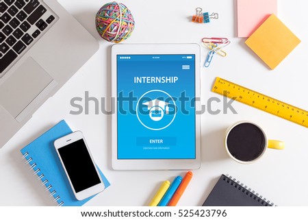 INTERNSHIP CONCEPT ON SCREEN
