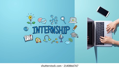 Internship With Person Working With A Laptop