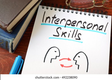 Interpersonal Skills Written In A Paper With A Glasses.