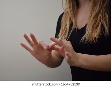 Interpreter Signing In American Sign Language