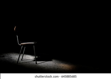 Interrogation Chair.An Old Chair In My Basement.Spot Light
