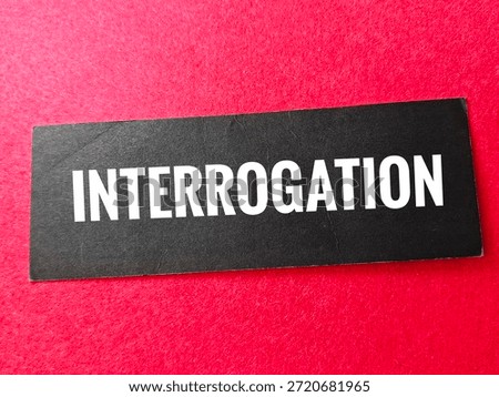 Interrogation concept with suspect questioning under investigation, police interview room, justice, law enforcement, legal procedure and criminal inquiry. 
