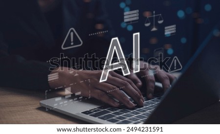 Intersection of AI and law. Robots and software ethical considerations. Highlights policy, justice, and risk control in corporate environments, guided by lawyers and regulations.
