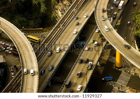 Intersection in the historic EDSA, Philippines