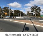 An intersection in the suburbs of Adelaide, South Australia.
