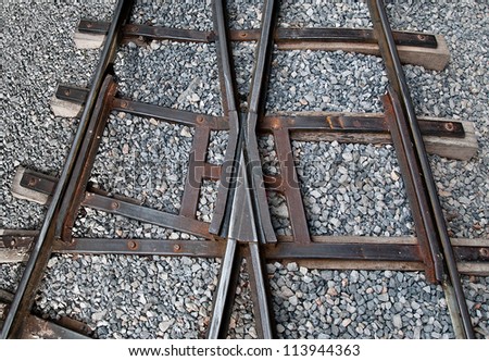 Intersection track of railroad train