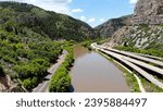 Interstate 70 and the Colorado River in Glenwood Canyon